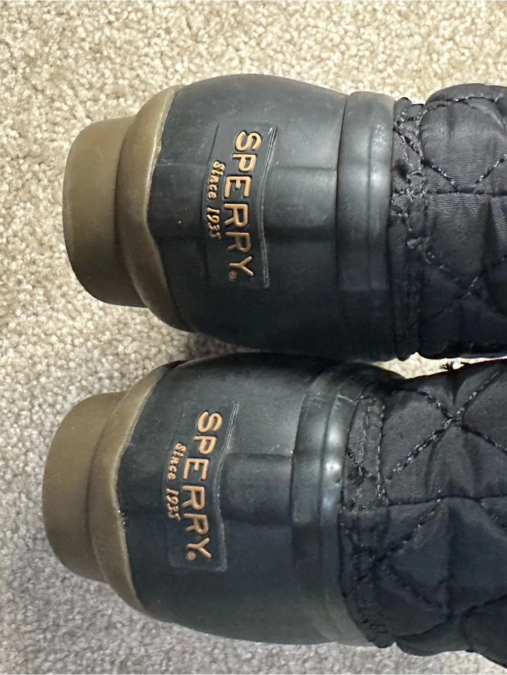 Sperry Kids Black Lace-Up Rain Boots